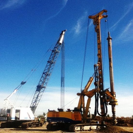 Kelly bar, rotary drilling, bored pile